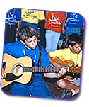 Campers playing guitar at Camp Crecendo Music Camp